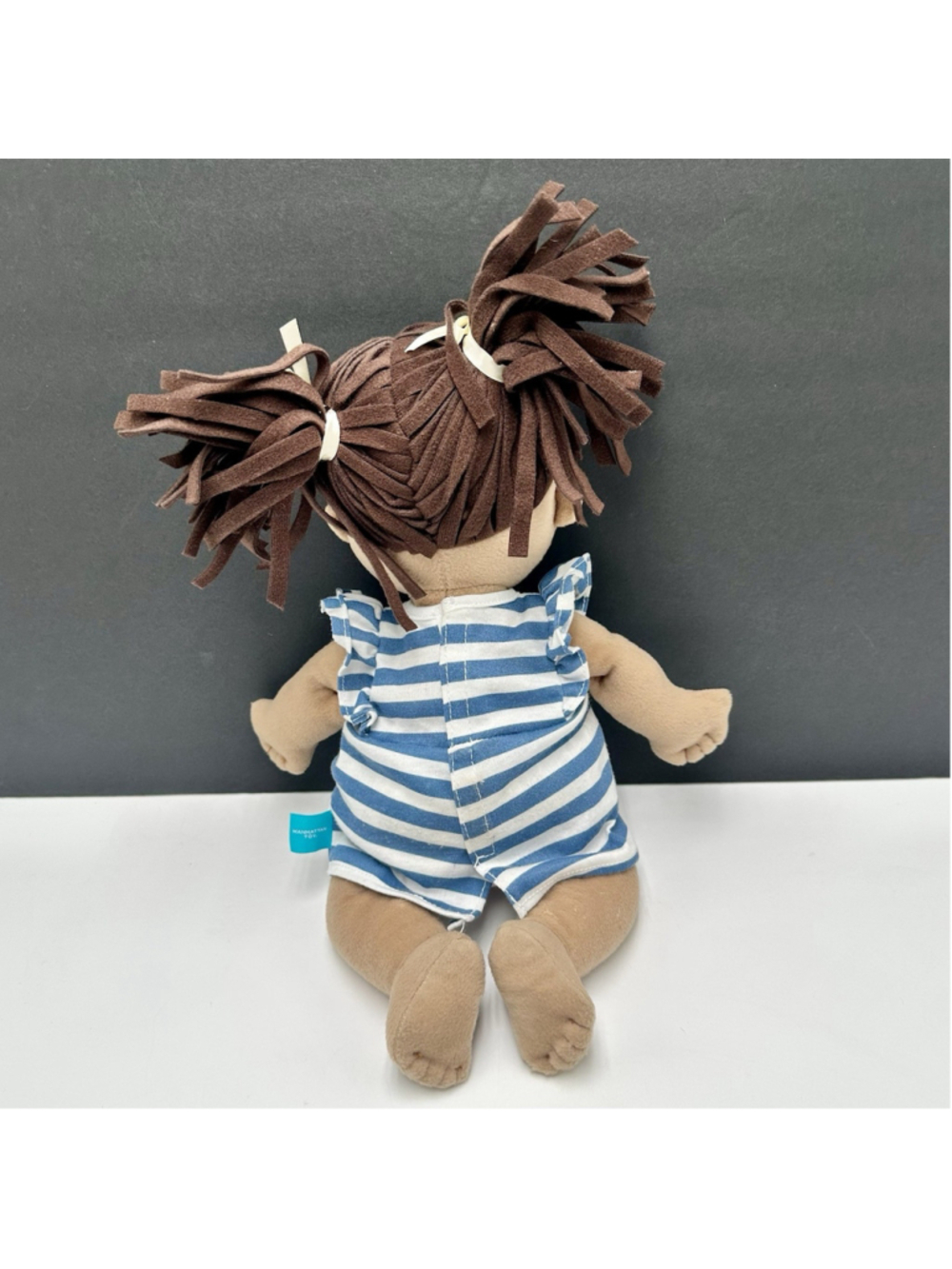 Manhattan Toy Baby Stella Stuffed Doll w/Brown Hair 15” VGUC Soft Play Ragdoll - Picture 2 of 7